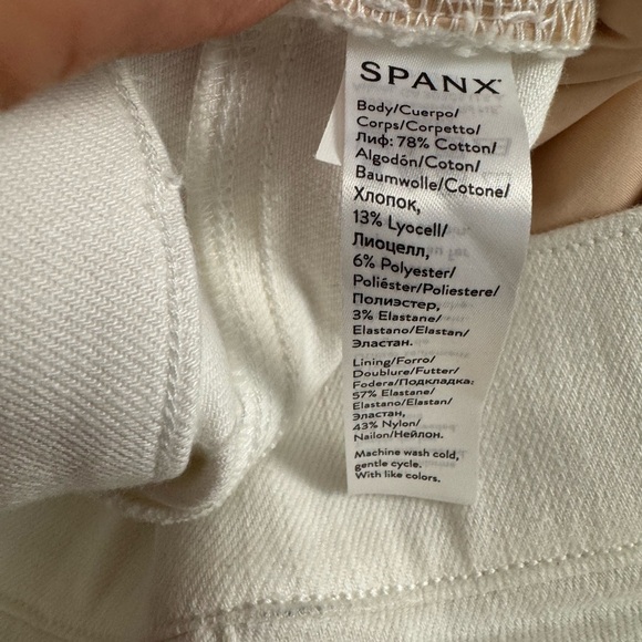 Spanx Shapewear everywhere White High-Waisted raw hem jeggings size XL lined - Picture 6 of 12